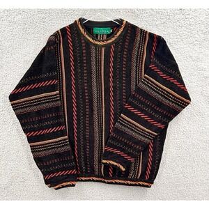 Tundra Canada - Biggie Cosby Coogi-Style All Over Abstract Knit Sweater Size XL